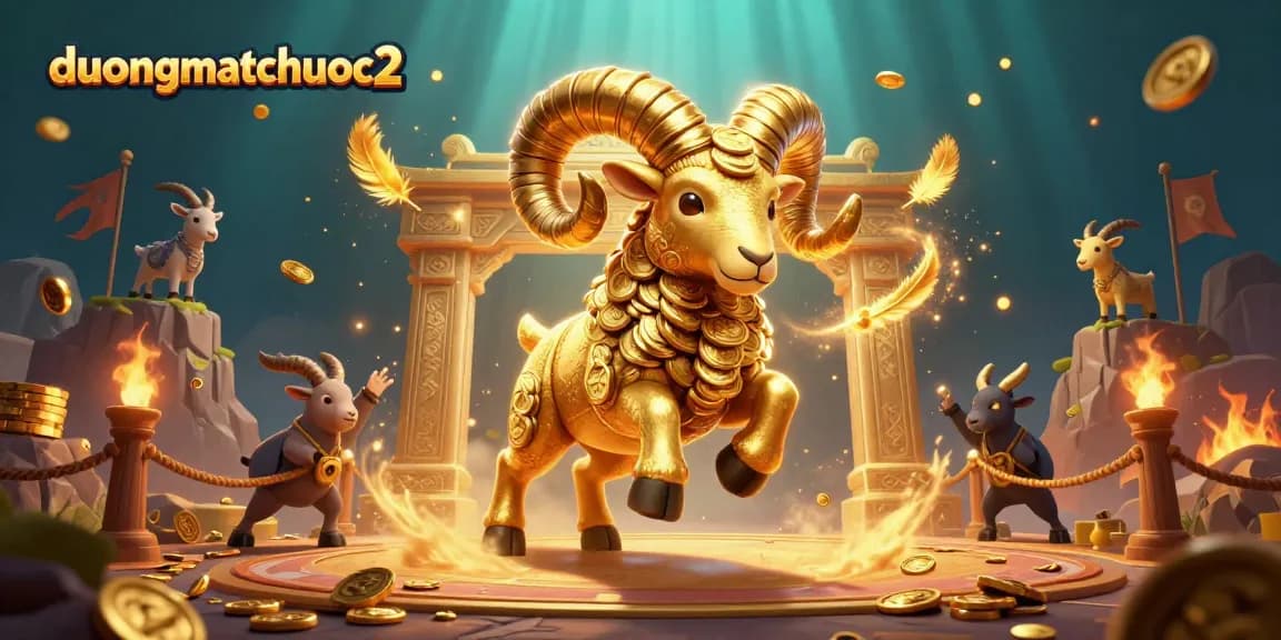 Experience exciting gameplay in duongmatchuoc2 with the golden ram charging through a vibrant casino scene.