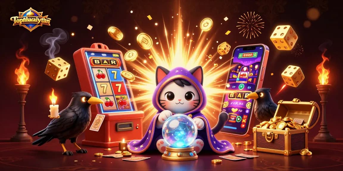 Engage with topnhacaiuytinn's vibrant casino scene featuring mystical characters and dynamic game elements.