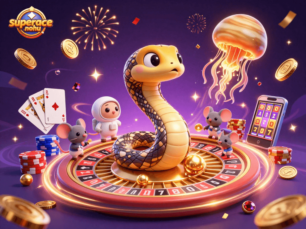 Spin the reels of superace-nohu as you watch the cosmic dealer guide tiny mice gamblers!