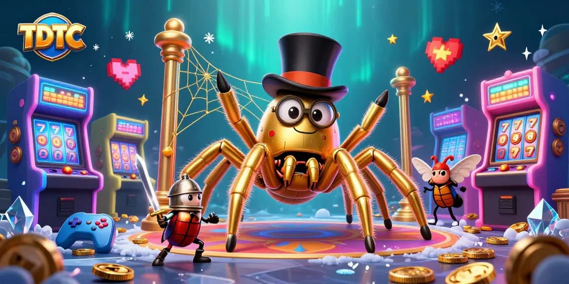 Experience the excitement of TDTC with vibrant 3D characters and casino elements.