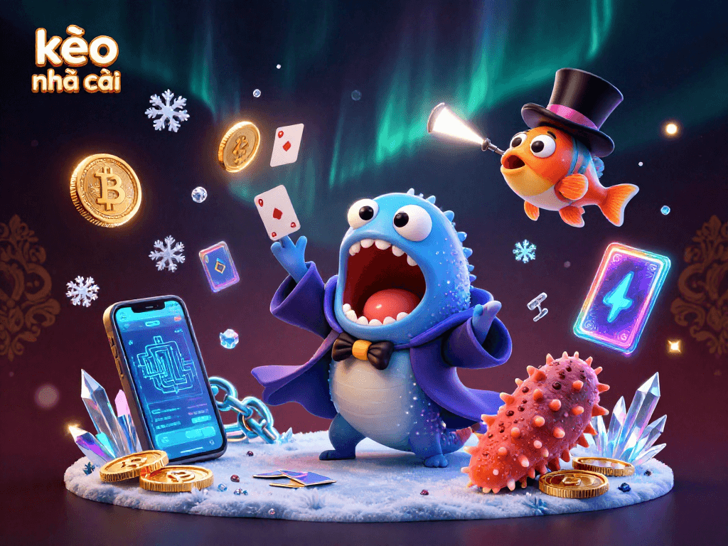 Performing card tricks, the kèo nhà cái characters come alive with Bitcoin and Ethereum coins