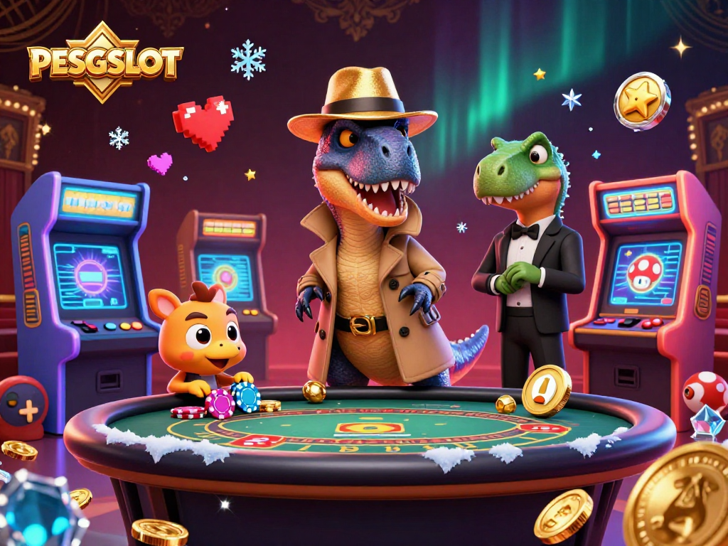PESGSLOT menghadirkan ilustrasi kasino 3D dengan karakter unik dan permainan menarik yang menggoda para pemain.