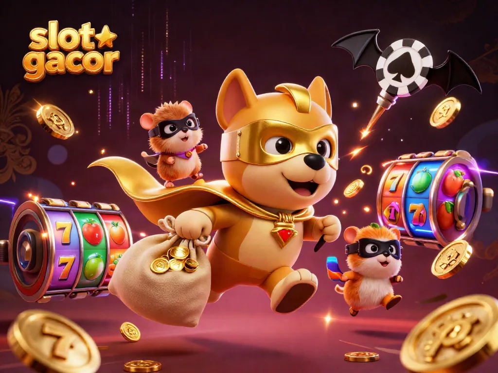 Engage in thrilling gameplay with the slot gacor superhero dog and colorful slot machines.