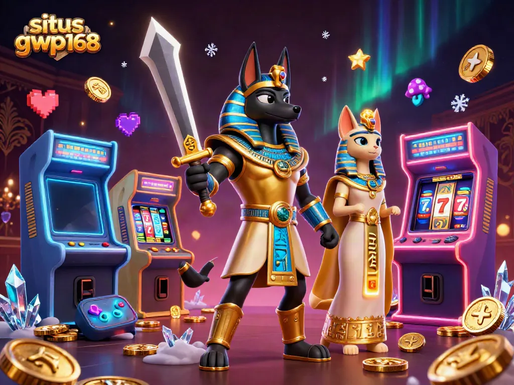 Situs gwp168 menghadirkan Anubis dan Bastet dalam permainan kasino yang penuh warna dan suasana mengasyikkan.
