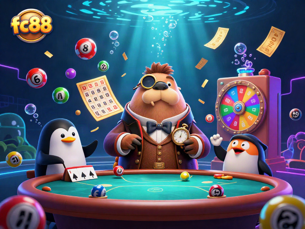 fc88 tham gia chơi poker dưới nước cùng với hải mã và cá nóc, trải nghiệm cá cược tuyệt vời