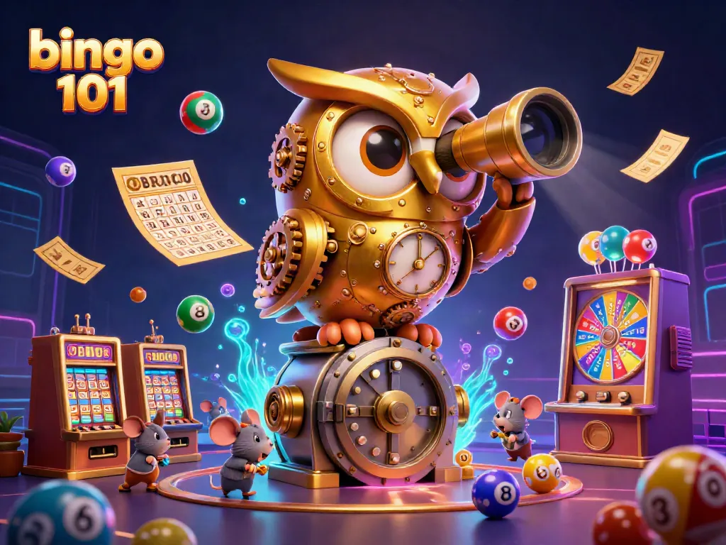 Experience bingo 101 excitement with lively characters, dynamic game elements, and vibrant casino visuals.