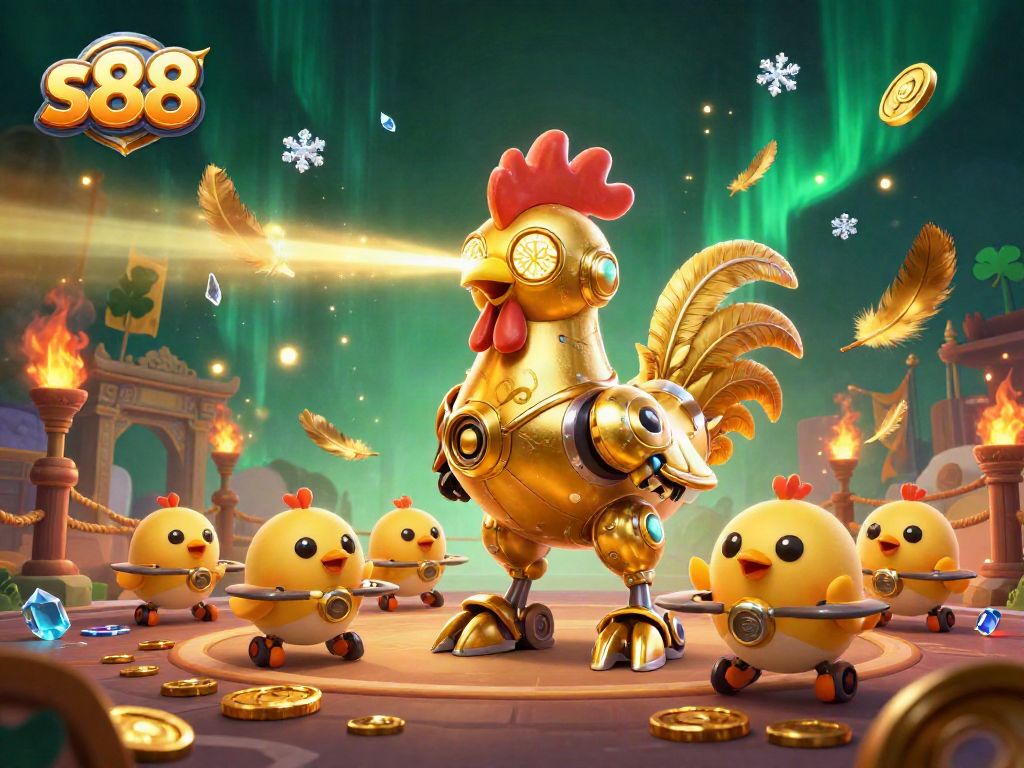 Experience s88 gameplay excitement with a vibrant, dynamic illustration of a casino scene filled with action.
