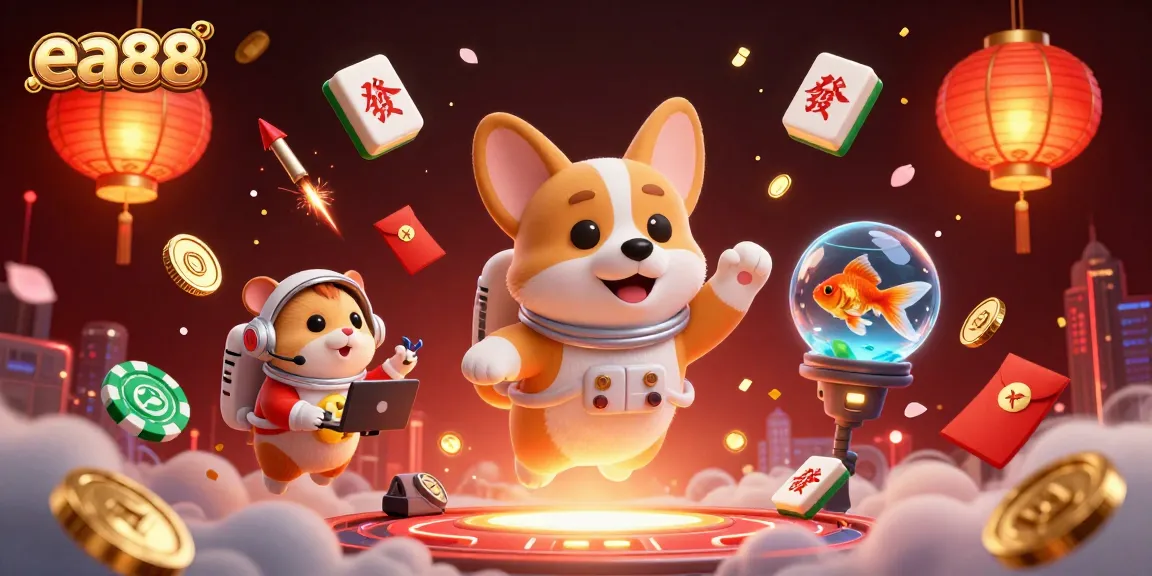 Experience thrilling moments at ea88 as the corgi astronaut navigates a floating casino.