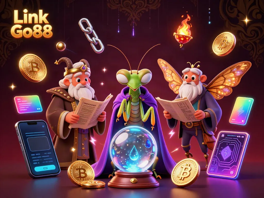 Winning strategies with Link Go88 highlighted in a vibrant 3D casino illustration scene.