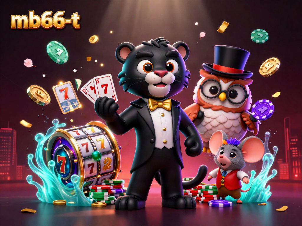 Hit jackpot with mb66-t: Enjoy an immersive casino experience featuring vibrant characters and visuals.