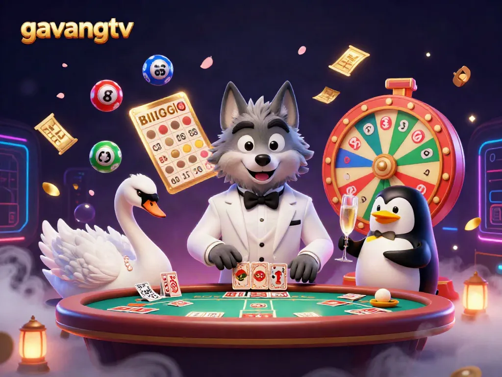 Engage with gavangtv while enjoying an exciting baccarat game with vibrant casino elements.