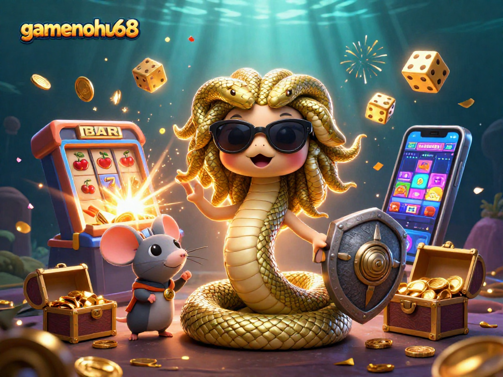 Experience the thrill of gamenohu68 with lively 3D casino characters and jackpot explosions!