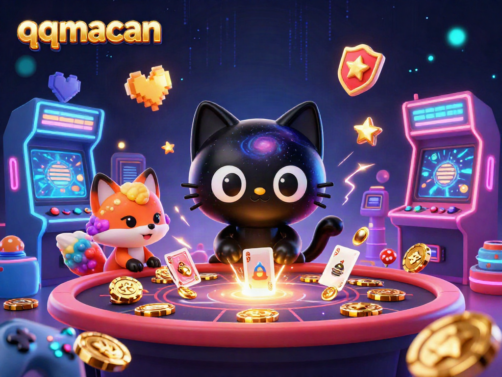 qqmacan menarik jackpot dengan kucing hitam dan teman rubah berwarna-warni di kasino galaksi