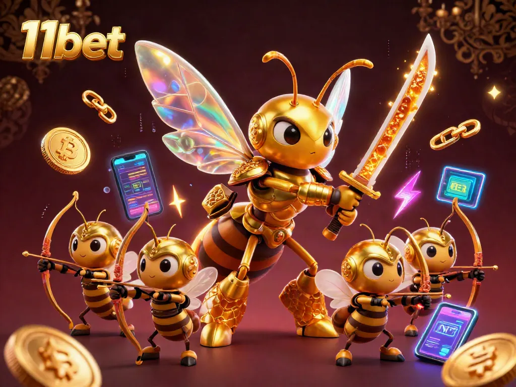 Engage in thrilling adventures with 11bet's vibrant casino experience filled with gold coins and digital elements.
