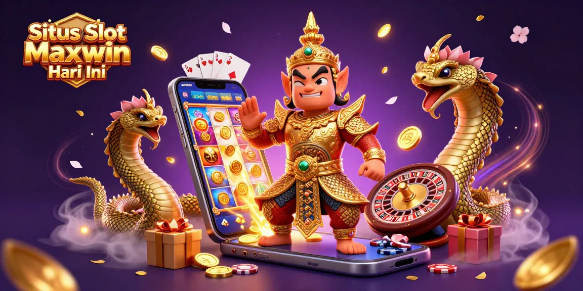 Experience Situs Slot Maxwin Hari Ini with vibrant 3D characters and exciting slot game elements