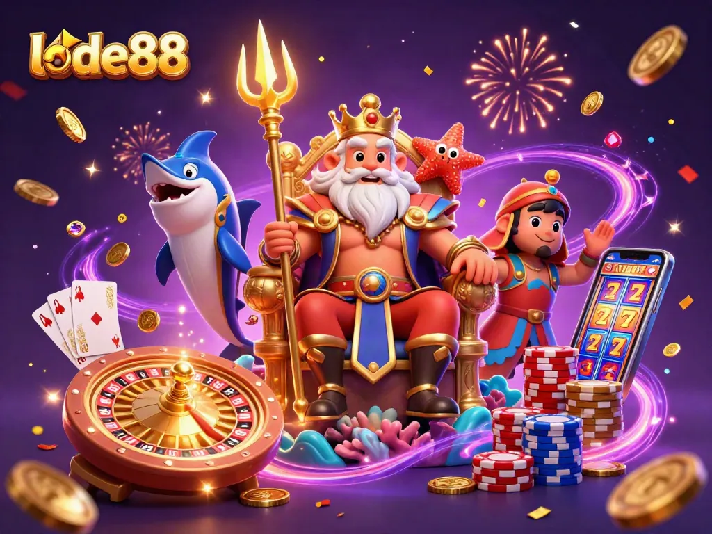 Experience exhilarating wins at lode88 with vibrant casino action featuring Neptune and playful elements.