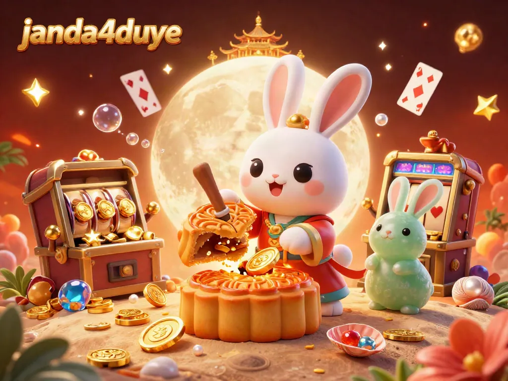 Gambarlah pengalaman bermain kasino variasi di janda4duye dengan simbol slot dan chip poker yang berkilauan.