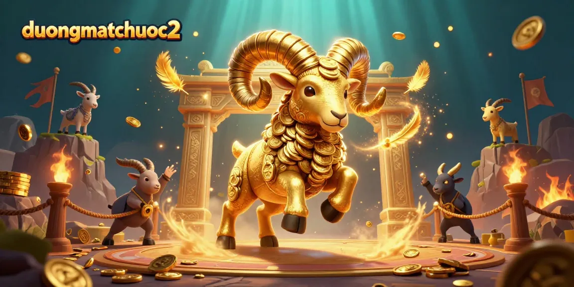 Experience exciting gameplay in duongmatchuoc2 with the golden ram charging through a vibrant casino scene.