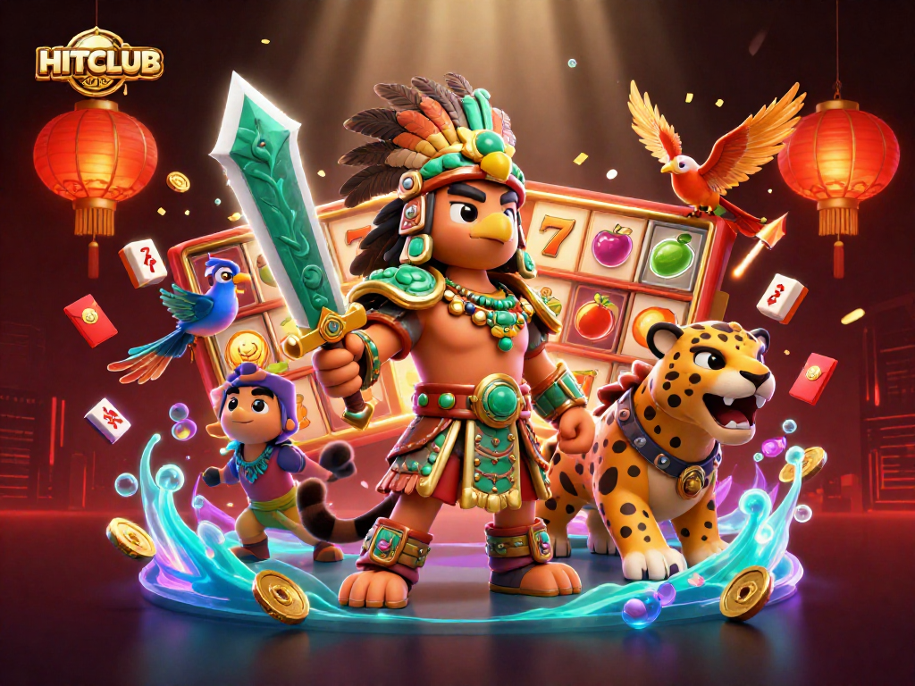 Spin the luck with HITCLUB's 3D gaming adventure filled with vibrant casino symbols.
