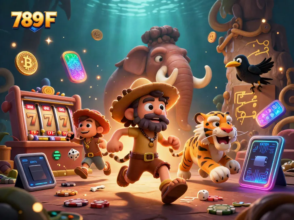 Join the thrilling atmosphere of a prehistoric casino adventure featuring 789 F with vibrant elements.