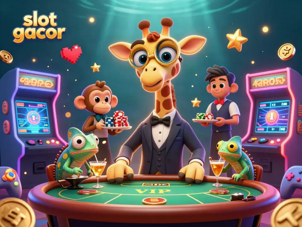 Permainan slot gacor menarik dengan badak mewah dan bartender chameleon di kasino