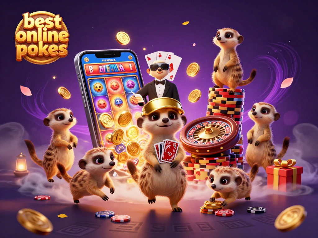 Experience the excitement of the best online pokies with colorful characters engaged in casino fun.