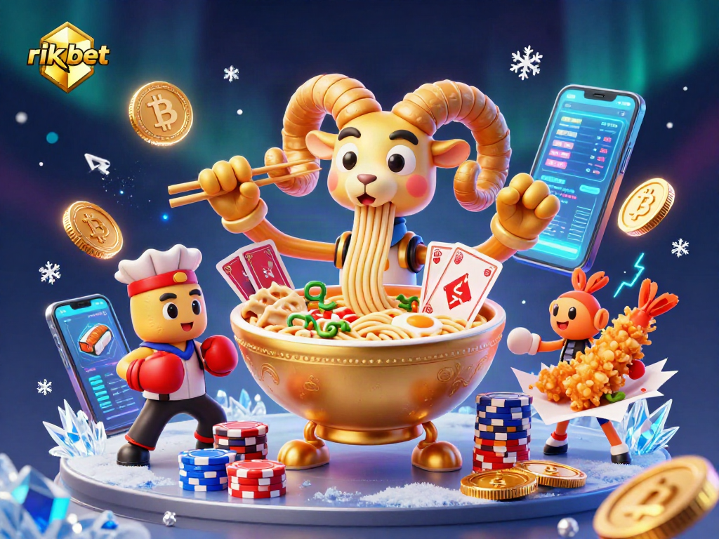 Engage with the rik bet experience in a vibrant 3D illustration featuring lively casino elements.