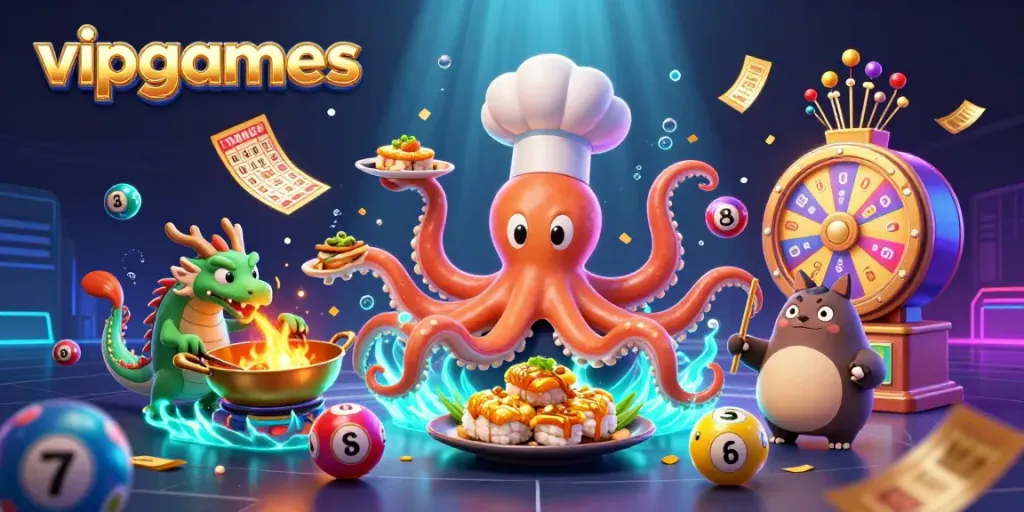 Experience thrilling gameplay at vipgames with colorful lottery elements and vibrant characters!