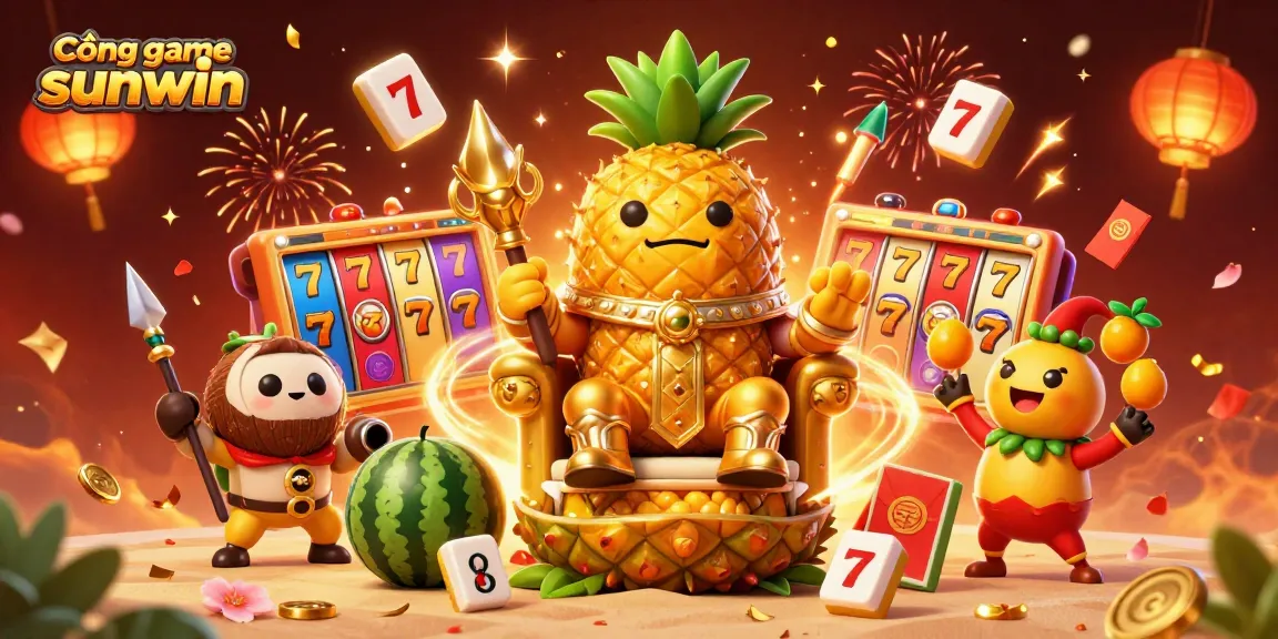 Cổng game sunwin chinh phục jackpot với các ký hiệu may mắn và nhân vật hoạt hình tươi sáng.