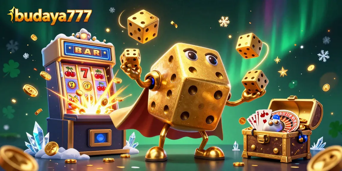 Budaya777 menghadirkan karakter dadu emas raksasa dan simbol kasino dengan efek jackpot yang mengesankan.