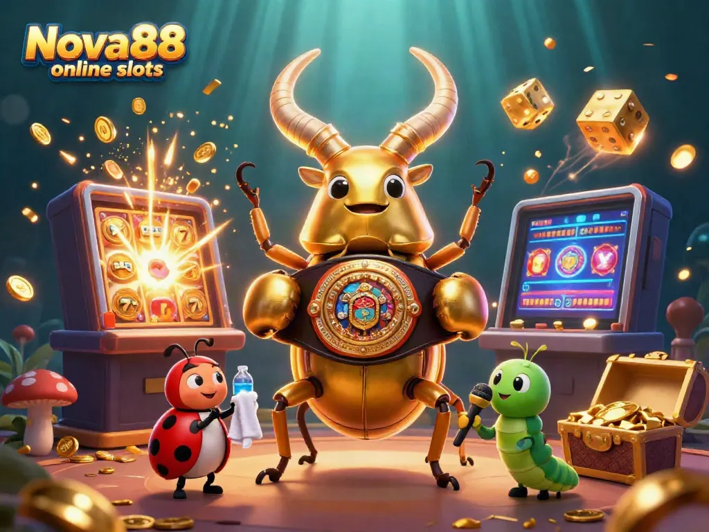 Engage in thrilling Nova88 online slots gaming with vibrant 3D characters, exploding jackpots, and colorful visuals.