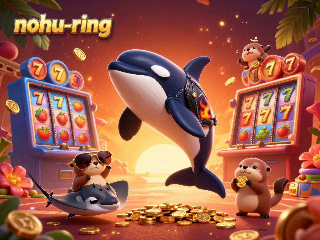 Nohu-ring game illustration featuring a vibrant casino scene with characters and elements showcasing exciting jackpots.