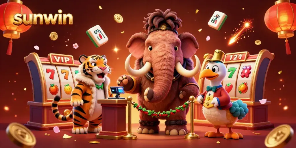 Experience the vibrant atmosphere of sunwin casino with colorful games and lively characters.