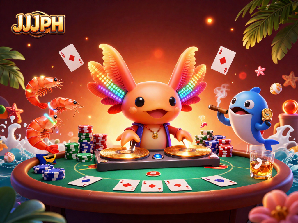 Nag-aalaga ng mga pusta ang mga axolotl at ipinatutungtong ang JJJPH sa isang masiglang poker na eksena.
