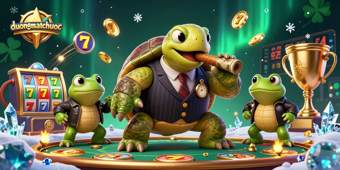 Engage with duongmatchuoc in this immersive 3D casino game illustration, showcasing dynamic game elements around characters.