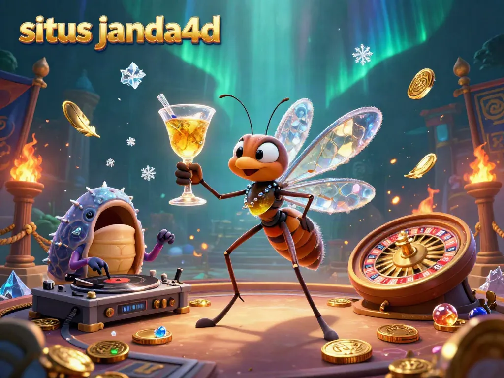 Gagak dari situs janda4d merayakan kemenangan di kasino dengan elemen kasino interaktif.
