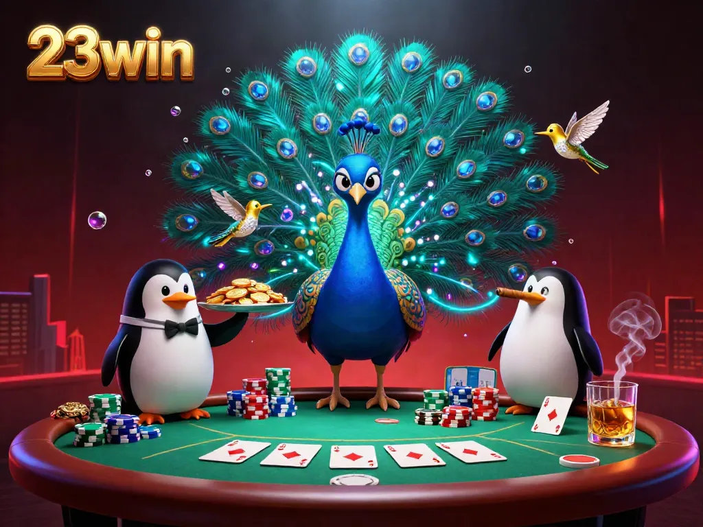 Experience thrilling gameplay at 23win with vibrant 3D casino adventure featuring poker elements.