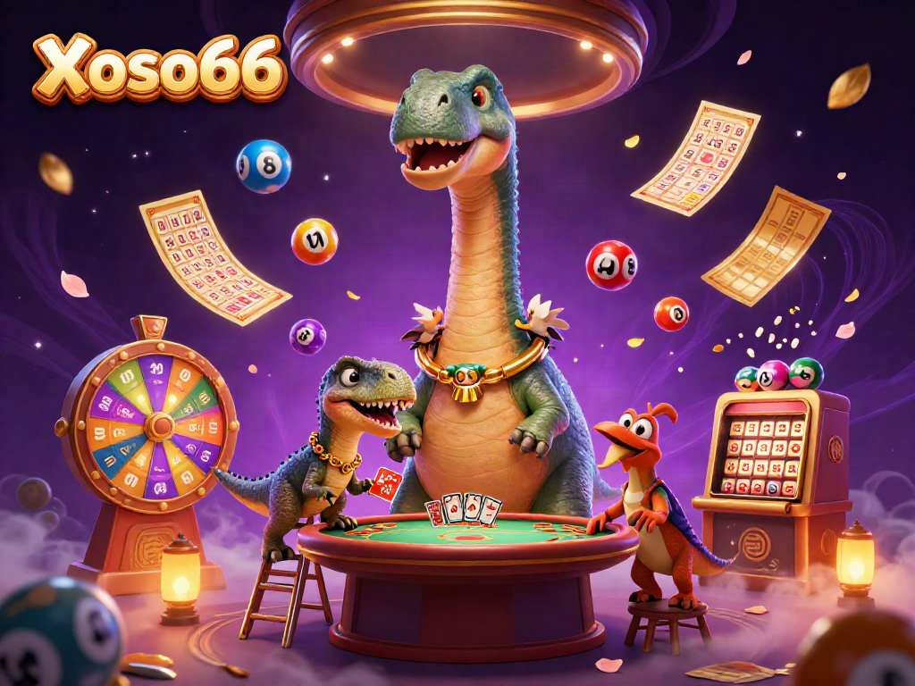Experience excitement with Xoso66's massive casino scene featuring dynamic lottery elements.