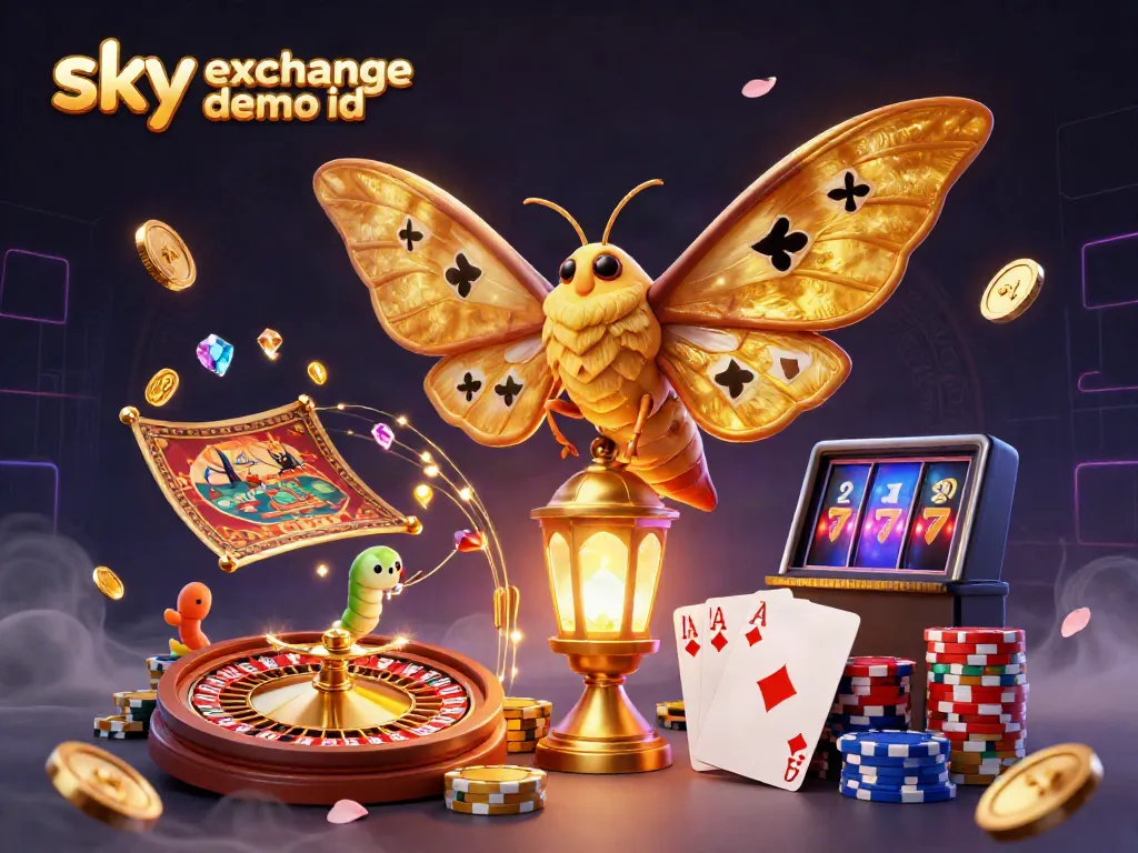 Experience the excitement of betting with sky exchange demo id presented in a vibrant 3D casino scene featuring rich gaming elements.