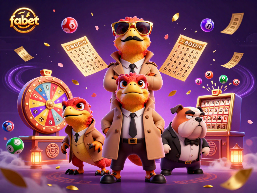 Experience fabet's thrilling atmosphere with cartoon raptors sneaking into a VIP casino lounge.