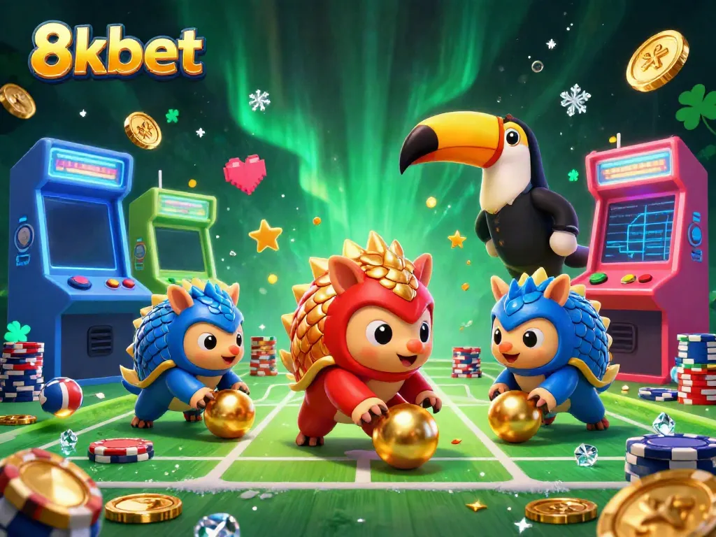 Bet on your favorite games with 8xbet, an Asian online casino showcasing thrilling pangolin characters and arcade fun.