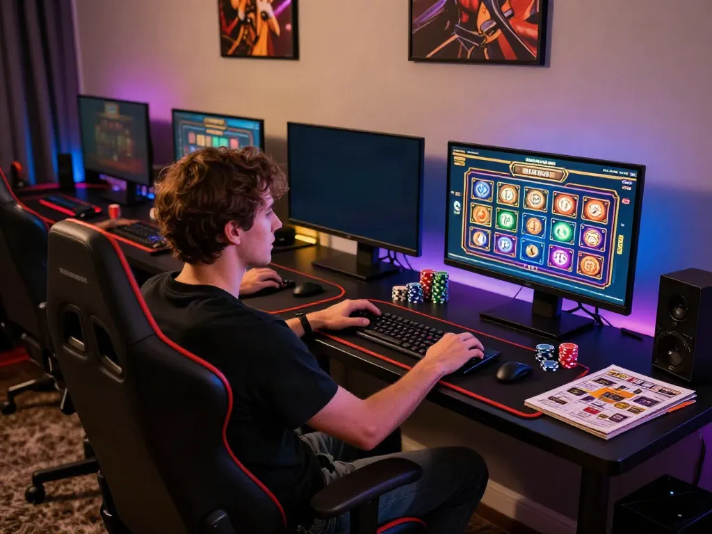 Engaging akunjp online gaming experience with vibrant visuals and comfortable setup.
