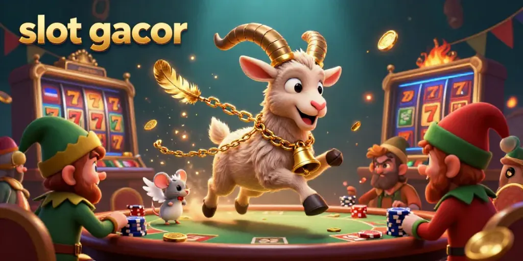 Experience winning excitement in a vibrant slot gacor casino with whimsical characters and dynamic gaming elements.
