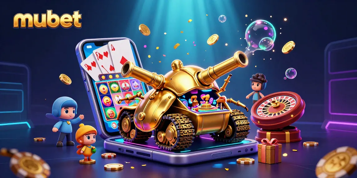 Join the excitement at mubet with our casino-themed 3D illustration featuring vibrant gaming elements!