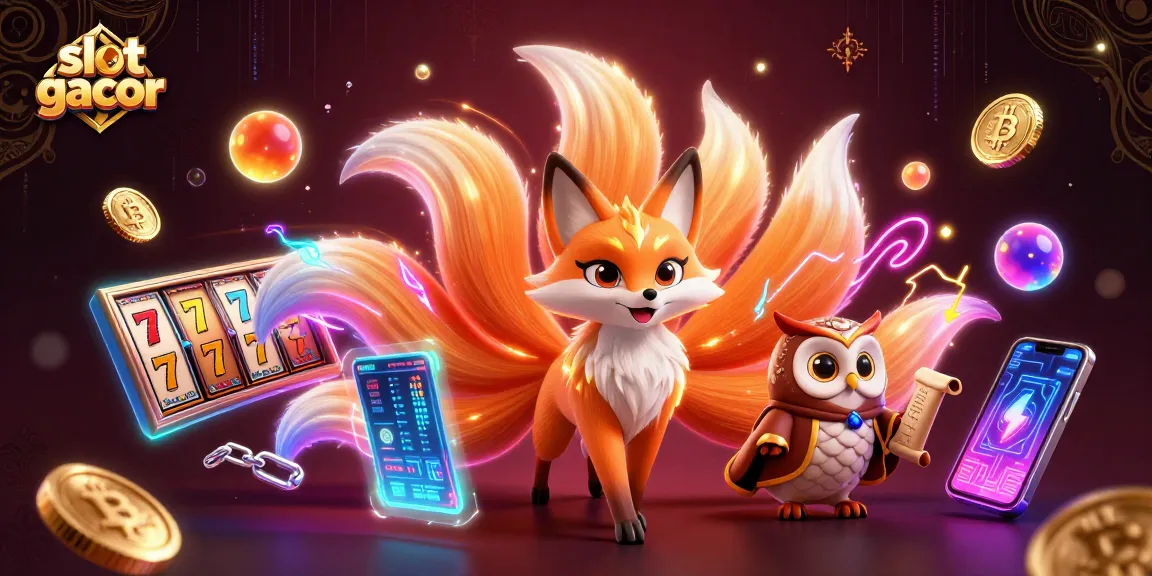 Slot gacor menampilkan roh rubah berekor sembilan bersinar yang menari di kasino digital.