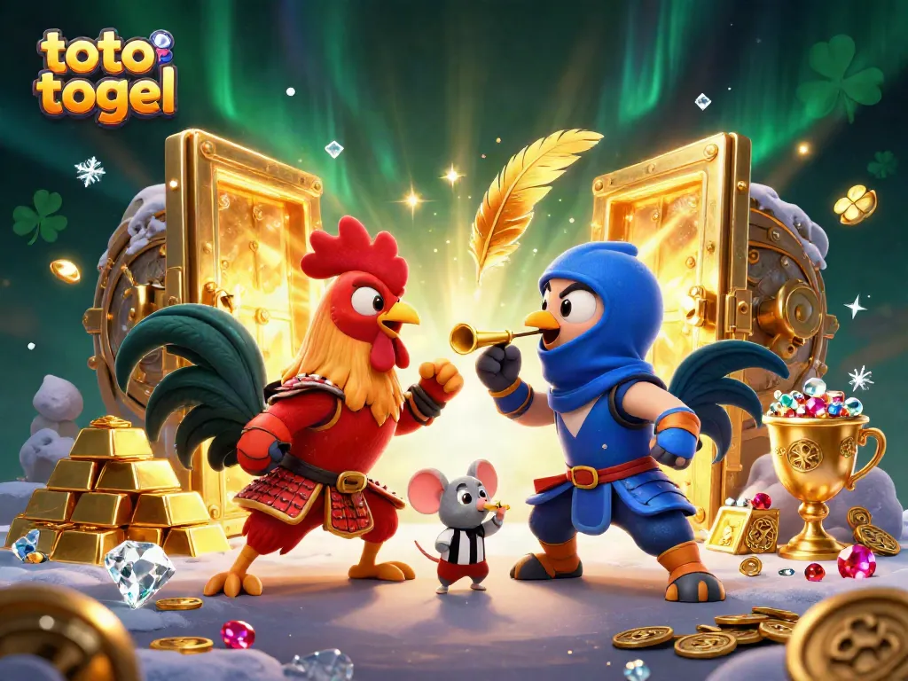 Experience the thrilling clash of twin fighting roosters in the ultimate toto togel showdown!