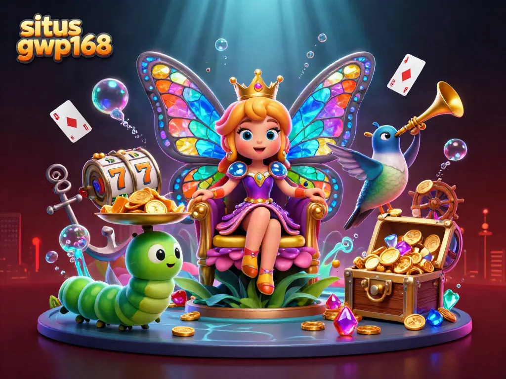 Mempromosikan situs gwp168 dengan ratu kupu-kupu berlapis kaca dan harta kemenangan slot yang memukau