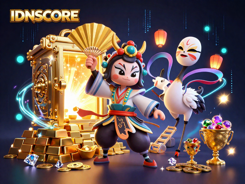 Experience winning strategies with IDNSCORE, featuring exciting slots and vibrant casino elements.