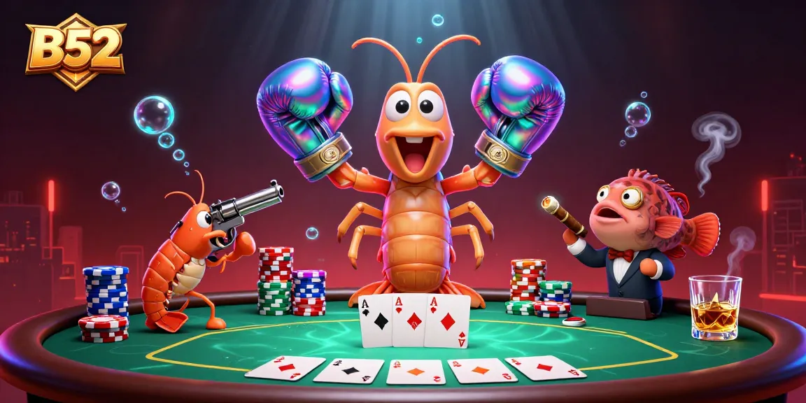 B52 powers up the poker table with dynamic action and vibrant casino elements.
