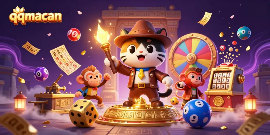 Experience winning moments with qqmacan as a cat archaeologist uncovers treasures in a casino-themed adventure
